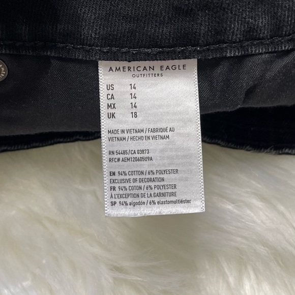American Eagle Black Button Hi-Rise A-Line Skirt - Picture 5 of 5